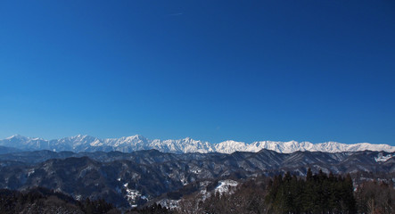 連なる白い山脈【日本アルプス】