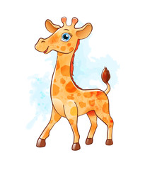 Cute cartoon giraffe