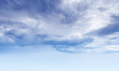 Background of blue sky and white clouds