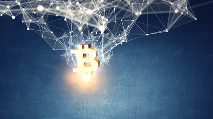 Crypto currency market. Mixed media