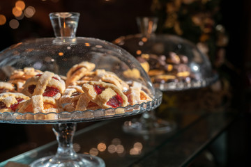 A Tray of Biscuits on a Bar Counter