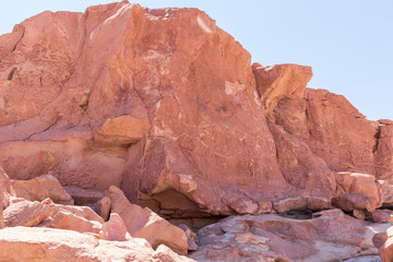 Rocks at Yerba Buenas petroglyph site. Near San Pedro de Atacama.