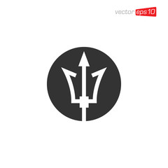 Trident Icon Logo Design Concept