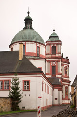 Fototapeta na wymiar Basilica of Saint Lawrence in Jablonne v Podjestedi. Czech Republic