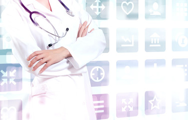 Doctor woman face not visible