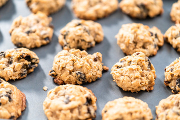 Chewy oatmeal raisin cookies