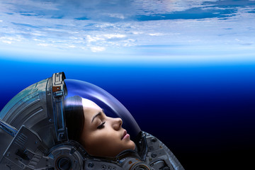 Exploring outer space. Mixed media