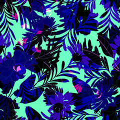 Beautiful seamless floral pattern background.