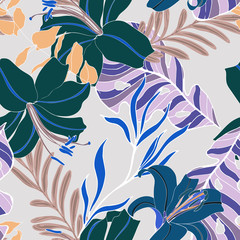 Beautiful seamless floral pattern background.