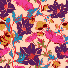 Beautiful seamless floral pattern background.
