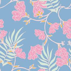 Fototapeta na wymiar Beautiful seamless floral pattern background.