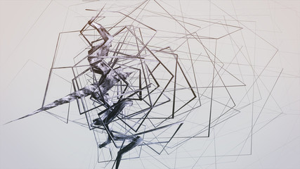 Abstract Art • DYSTOPISCHE ÄSTHETIK“ [N°041] • Fraktale Grafik Serie ⁞ 3D Illustration © Jacqueline Weber
