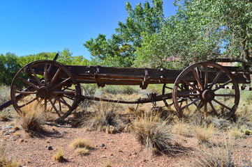 Olf farming machines near Fruita in the Capiton Reef national park