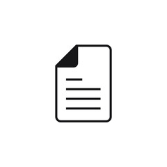 Document icon in flat design. vector illustration