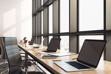 Contemporary coworking office interior