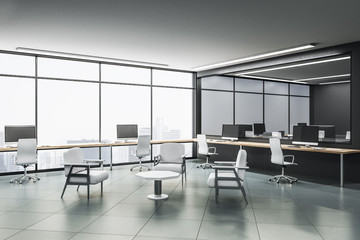 Contemporary loft style coworking office