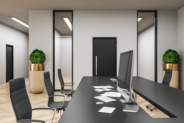 Contemporary coworking office interior