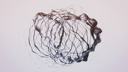 Abstract Art • DYSTOPISCHE ÄSTHETIK“ [N°066] • Fraktale Grafik Serie ⁞ 3D Illustration © Jacqueline Weber