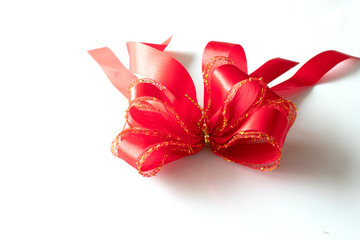 red bow isolated on white background