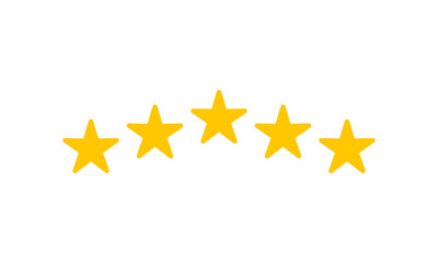 Five stars customer product rating review. vector illustration.