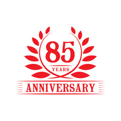 85 years logo design template. Eighty fifth anniversary vector and illustration.