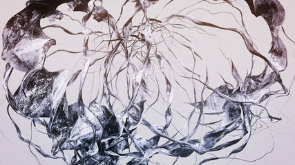 Abstract Art • DYSTOPISCHE ÄSTHETIK“ [N°077] • Fraktale Grafik Serie ⁞ 3D Illustration