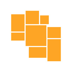 Vector template frame for photos and pictures, photo collage, photo puzzle. 