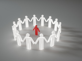 3D rendering illustration people icon concept picture