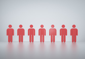 3D rendering illustration people icon concept picture