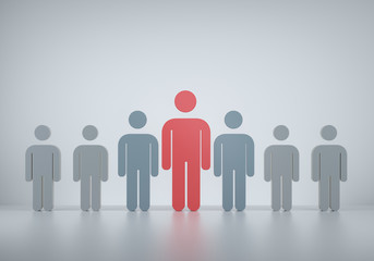 3D rendering illustration people icon concept picture