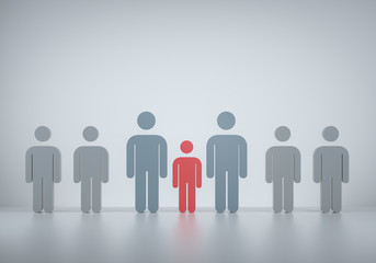 3D rendering illustration people icon concept picture