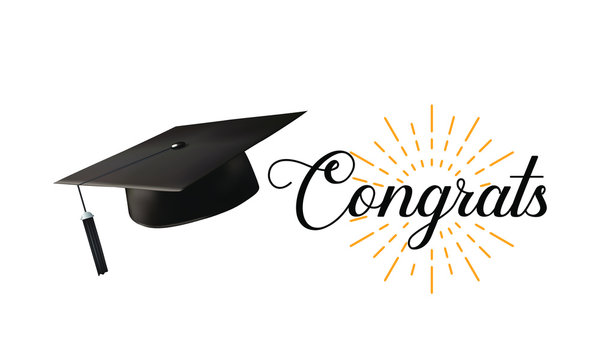 Graduation Congrats, posters, greeting card, banner, lettering design