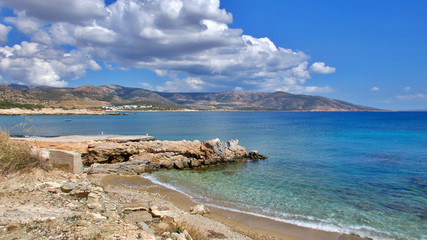 View of coast on Naxos,Greece