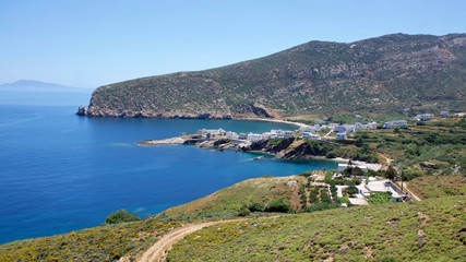 Fototapeta na wymiar View of a village on Naxos,Greece 