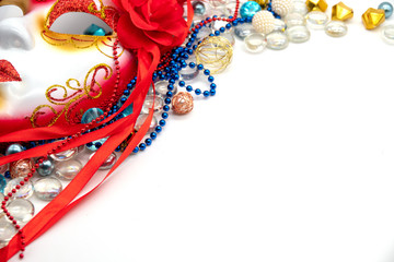Background for Mardi gras or Fat tuesday with masquerade mask