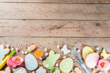 Happy easter baking background