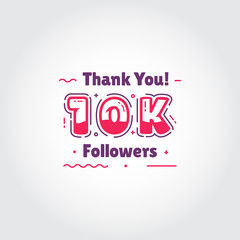 10000 Thank You Followers Vector For Media Social Design