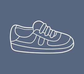 Sneaker shoe line icon