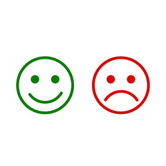 User satisfaction icon on the White Blackground,Rating satisfaction,Feedback emoticon,Vector concept