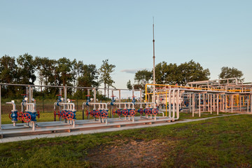 Gas industry, gas transport system. Gas pipeline. Gas pipes, stop valves and appliances for gas...