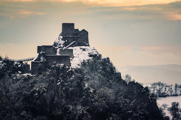 Obraz premium old castle in the mountains