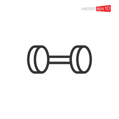 Barbell Icon Logo Design Vector