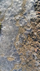 Luftblasen unter Eisschicht - Bubbles unter ice