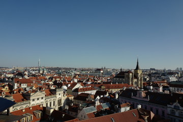 Fototapeta premium プラハ 街並み 空 景色 旅行 美しい 風景 絶景 古都