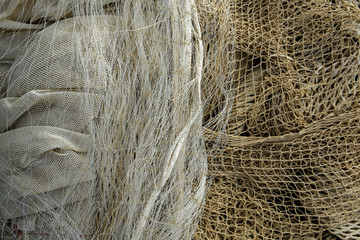 white fishing nets background