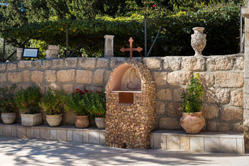 The courtyard of the Greek Monastery - Shepherds Field in Bayt Sahour, a suburb of Bethlehem. in Palestine