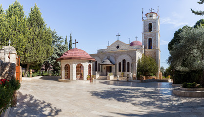 The courtyard of the Greek Monastery - Shepherds Field in Bayt Sahour, a suburb of Bethlehem. in Palestine