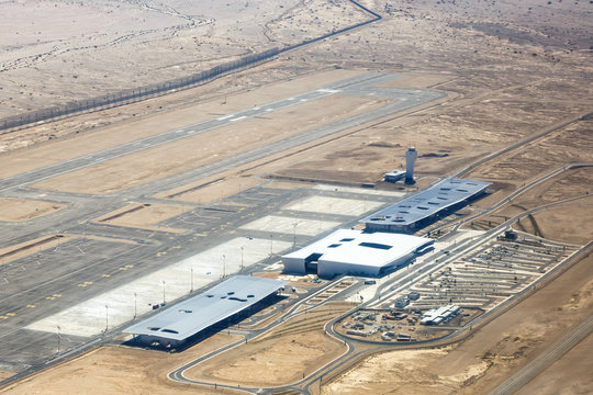 Eilat Ramon Airport ETM aerial view