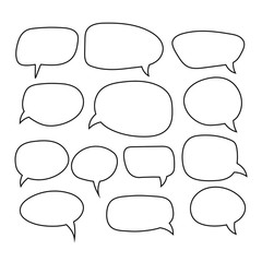  Speech bubble, speech balloon, chat bubble line art vector icon for apps and websites