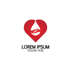 Obraz premium Health care&Blood donation logo icon design template
